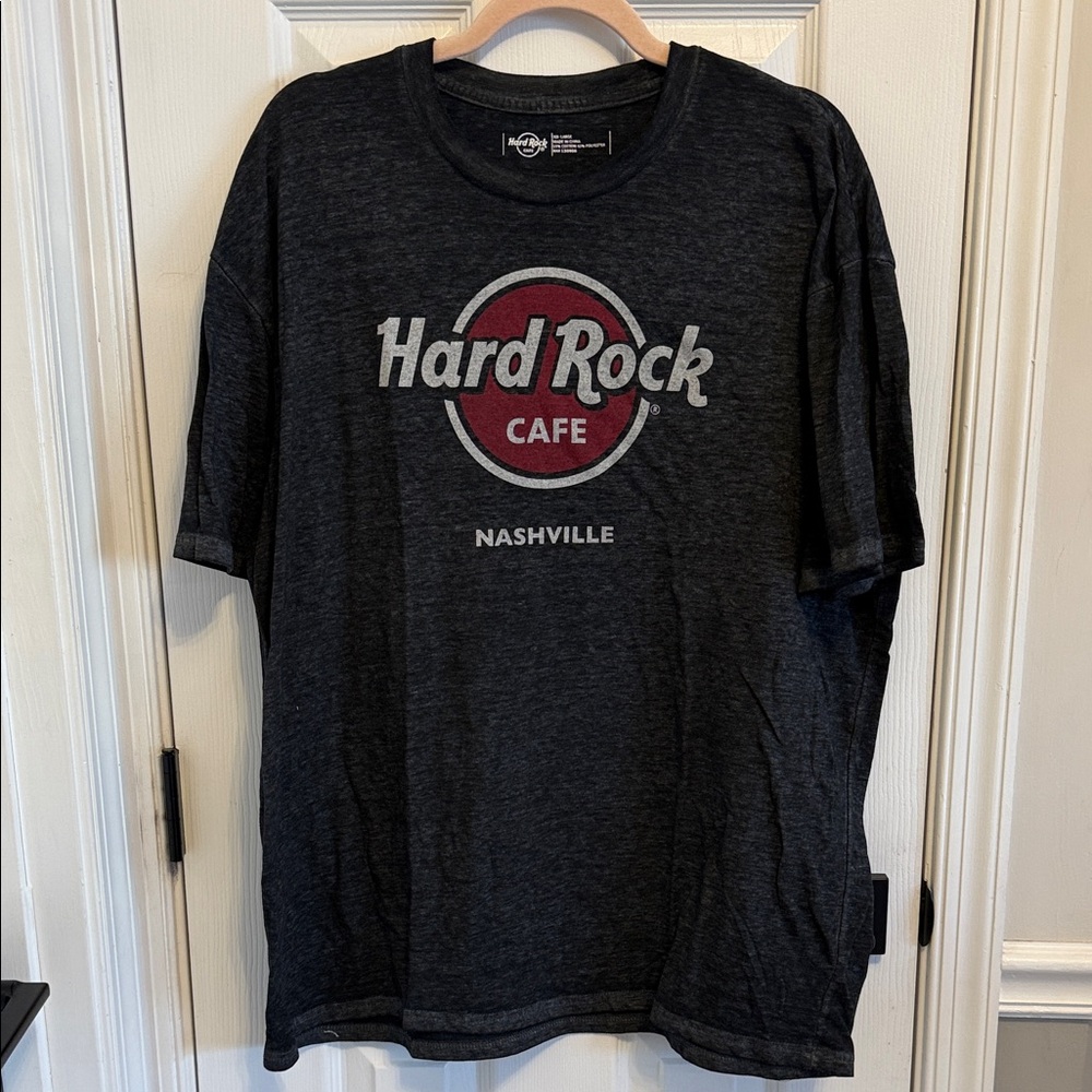 Hard Rock Cafe Nashville Men's Burnout Logo Tee Sz XXL